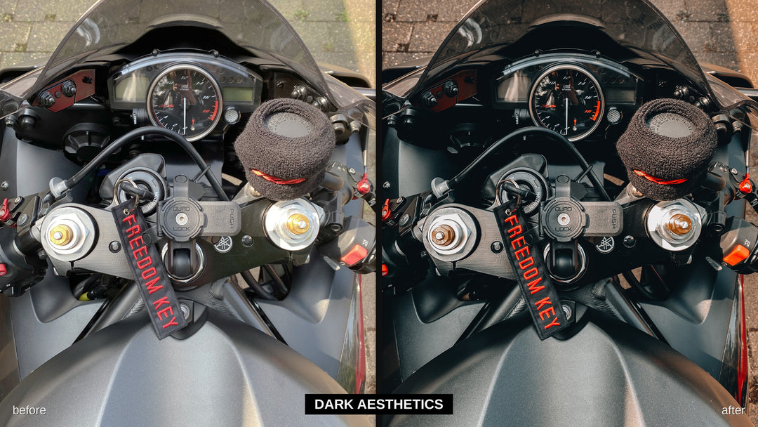 Dark Aesthetics - iPhone Pro Lightroom preset before and after