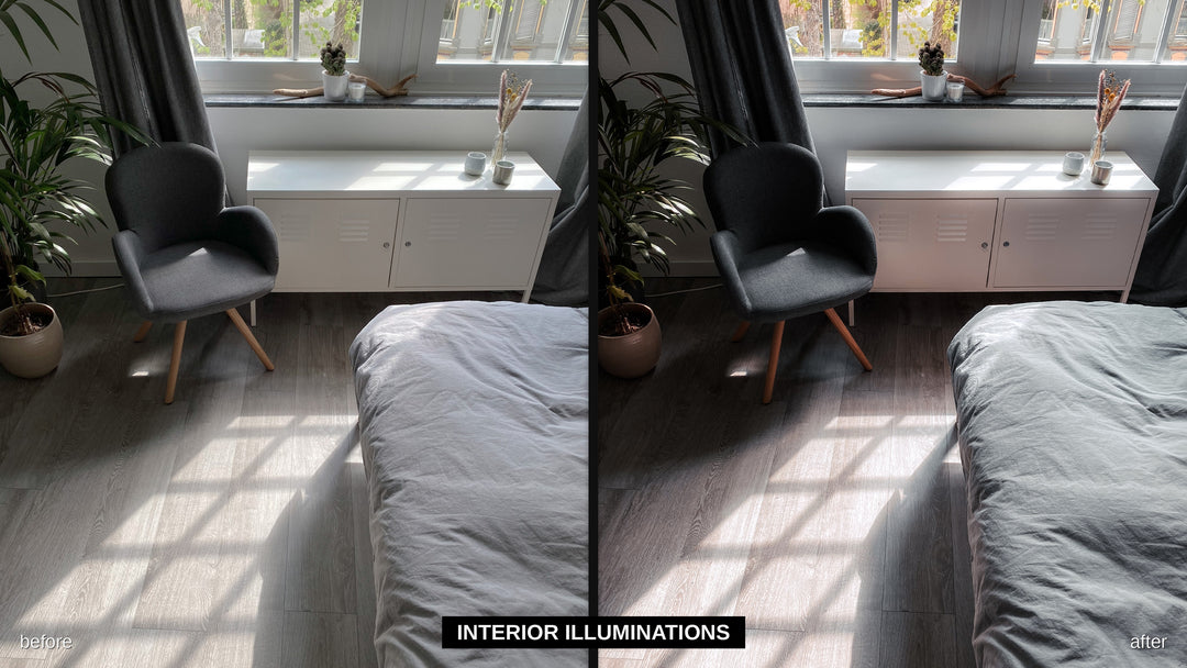 Interior Illuminations - iPhone Pro Lightroom preset before and after