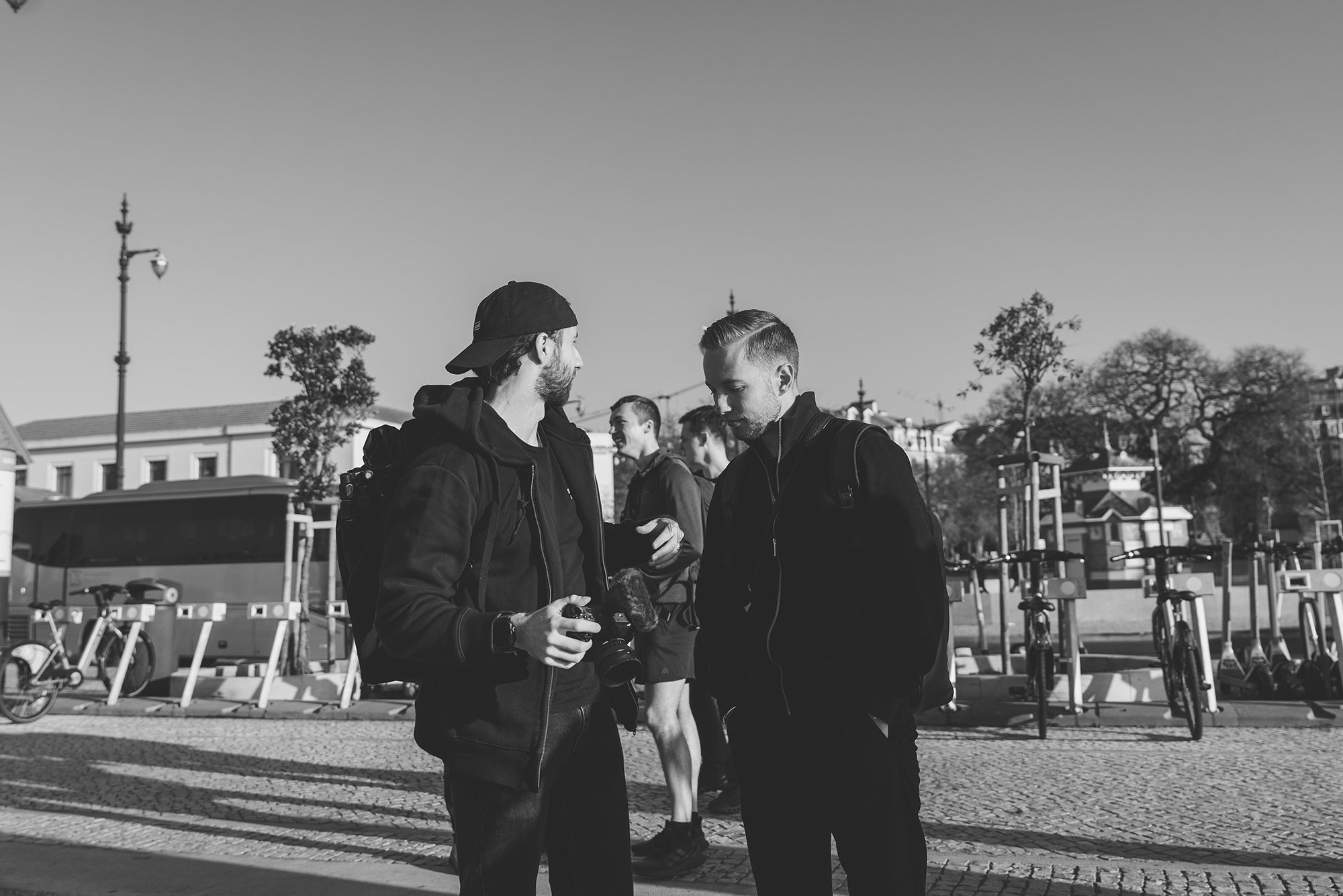 Patrick Putzker and Niklas Christl working together at Story Hero Academy community meetup, Lisbon
